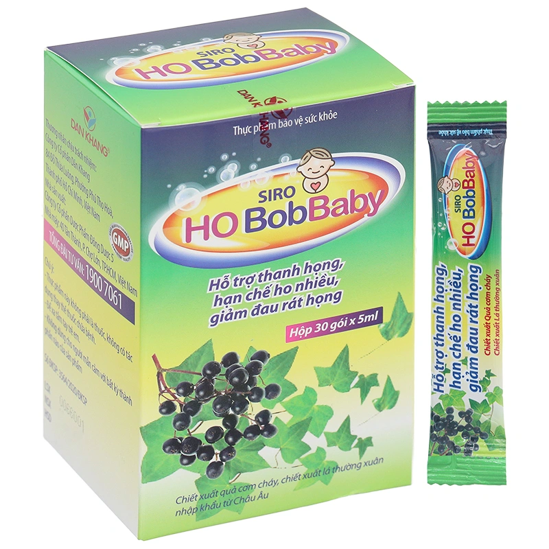 Siro Ho Bobbaby hỗ trợ hạn chế ho; giảm đau rát họng hộp 30 gói x 5ml - 1